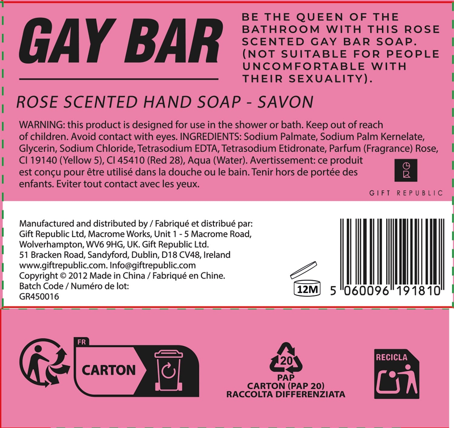 Gay Bar - oder Dirty Bitch Seife Gay Bar