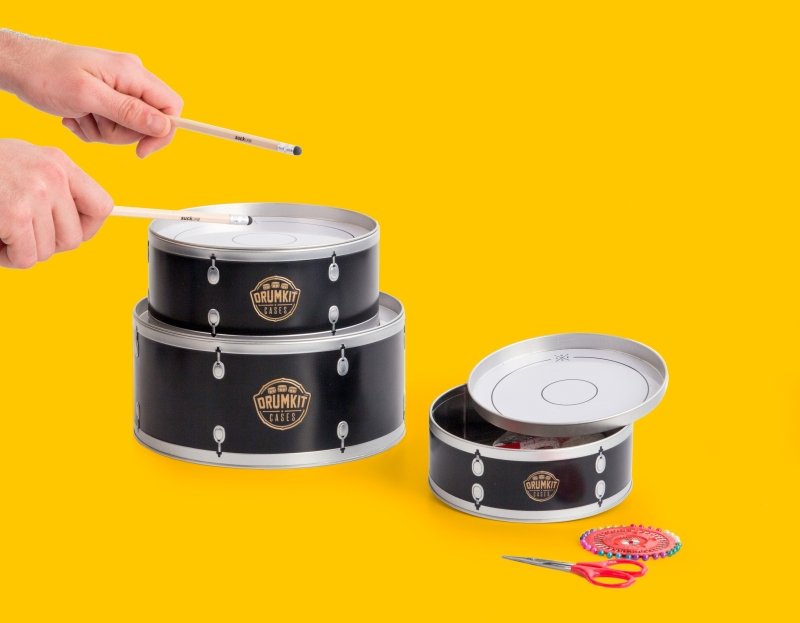 Aufbewahrungsdosen Drumkit 3er Set | Drumkit Storage Tins (Set of 3)🥁 - Geschenkebuddy