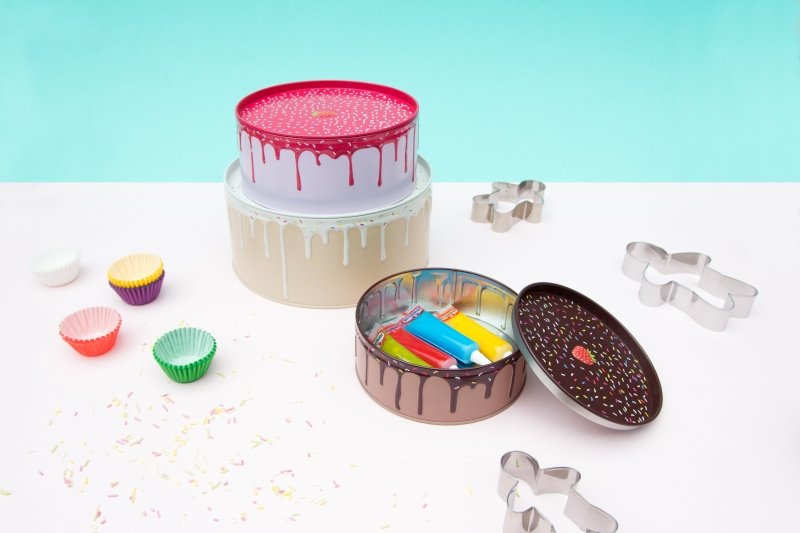 aufbewahrung dosen Aufbewahrungsdosen Torte 3er Set