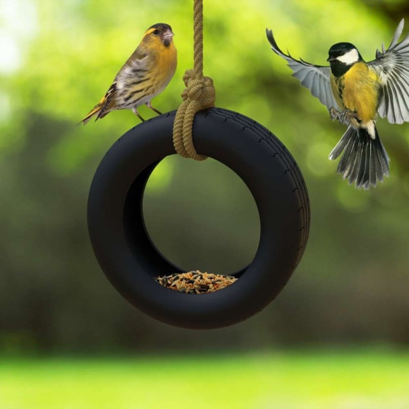 Autoreifen Vogelfutterstation - Geschenkebuddy