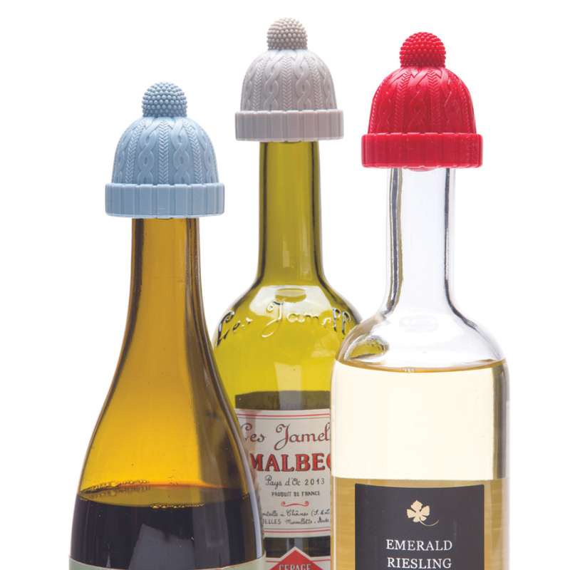 Beanie-Mütze Flaschenverschluss 2er Set