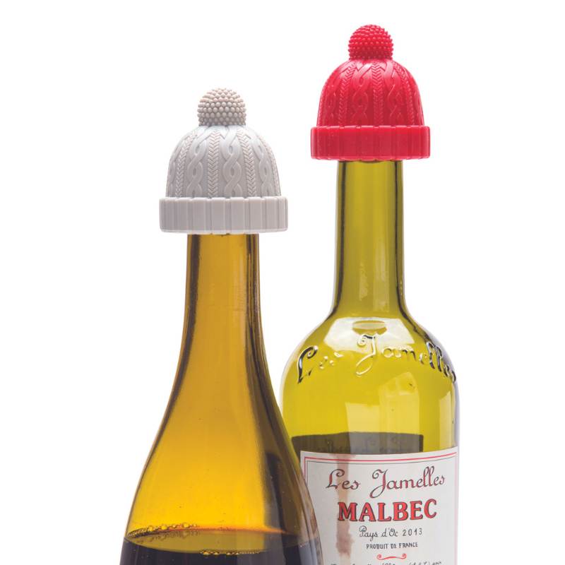 Beanie-Mütze Flaschenverschluss 2er Set