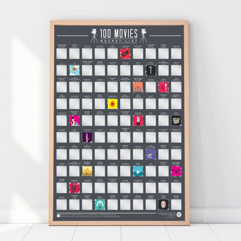 Bucket List Poster 100 movies - Geschenkebuddy