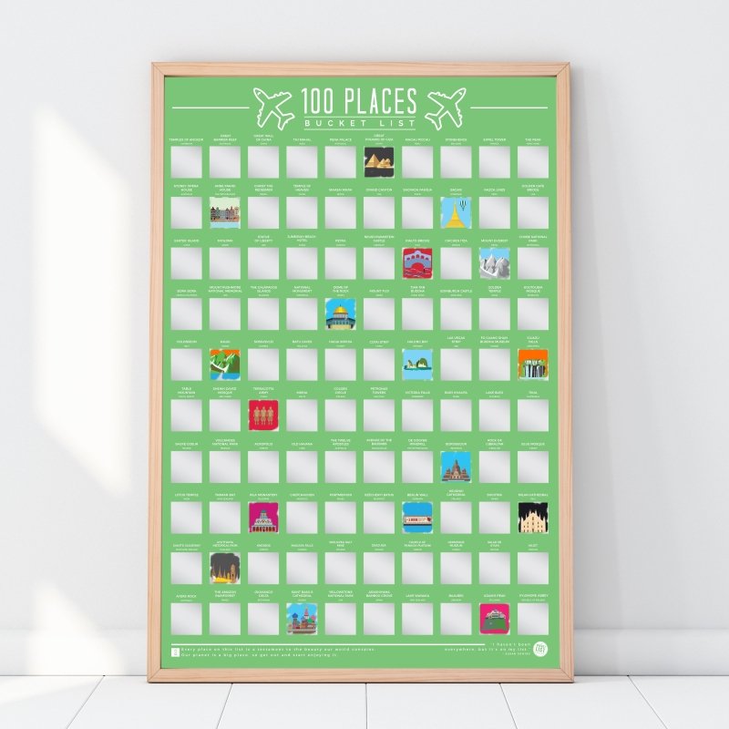 Bucket List Poster 100 Places