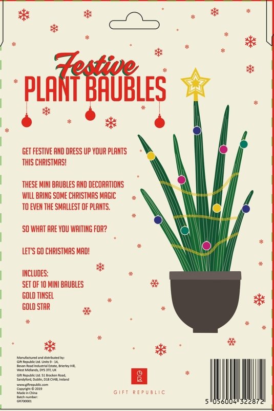 Christbaumschmuck für Zimmerpflanzen | Festive Plant Baubles - Geschenkebuddy