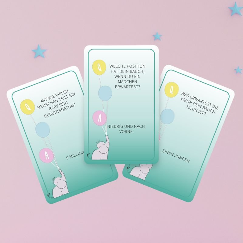 Das Quiz rund ums Baby - 100 Quizkarten - Geschenkebuddy