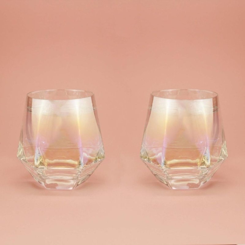 Winkee - Diamant Gläser 2er Set - Whiskey Whisky Glas