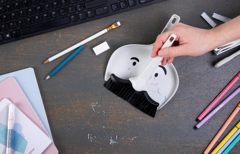 Dustache Kehrschaufel mit Besen | Dustache Dustpan & Brush Set - Geschenkebuddy