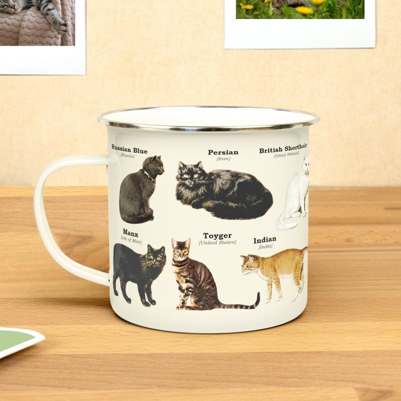 Emaille Becher Katzen - Geschenkebuddy