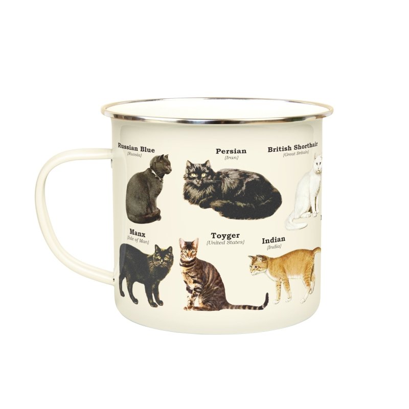 Emaille Becher Katzen