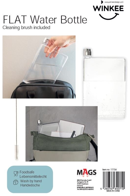 FLAT Wasserflasche 💧 - Geschenkebuddy
