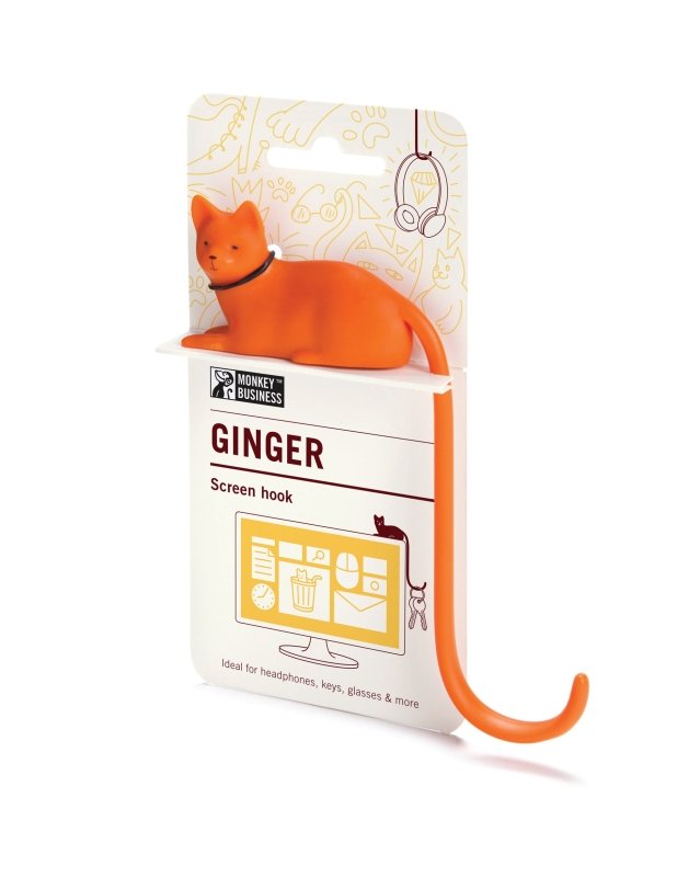 Ginger Haken für den PC Bildschirm orange - Geschenkebuddy