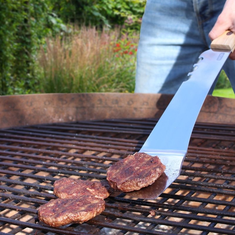 Winkee - Premium Grillmachete mit integriertem Flaschenöffner | Edelstahl und Holzgriff