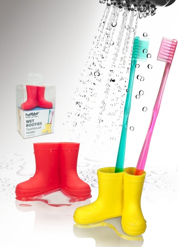 Gummistiefel Zahnbürsten Halter | Wet Booties tootbrush holder - Geschenkebuddy