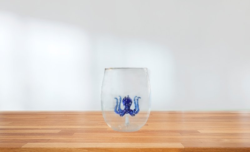 Handgemachte Gläser - Oktopus | Delphin | Taucher - Geschenkebuddy