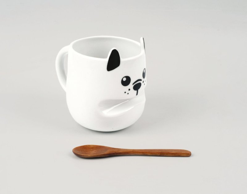Hundebecher mit Stöckchenlöffel | Dog Mug and Stick Spoon - Geschenkebuddy
