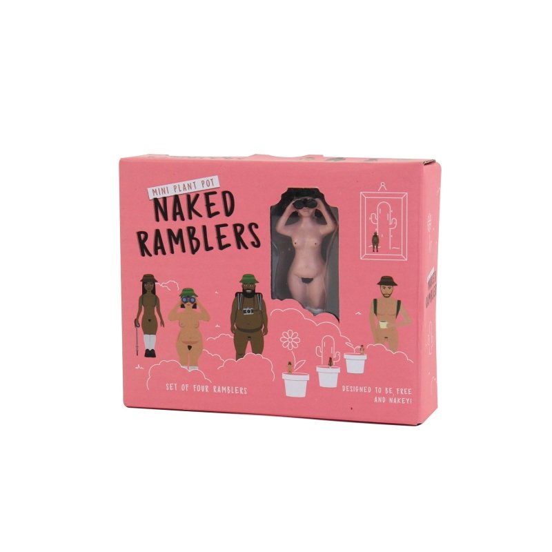 Nackte Wanderer Mini Gartenzwerge | Mini Naked Ramblers Planters