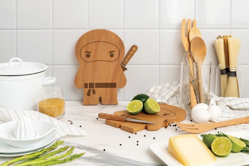 Ninja Schneidebrett mit Messer | Cutting Board - Geschenkebuddy