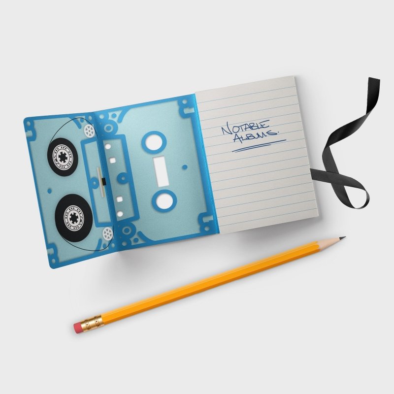 Notizbuch Musikkassette 3er Set - Geschenkebuddy