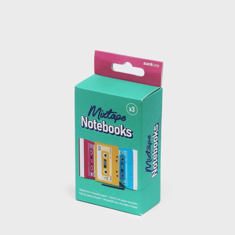 Notizbuch Musikkassette 3er Set - Geschenkebuddy