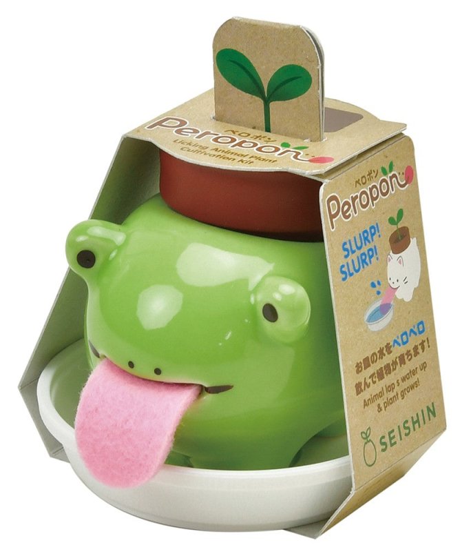 Peropon - selbstwässerndes Pflanzenset Frosch - Minze