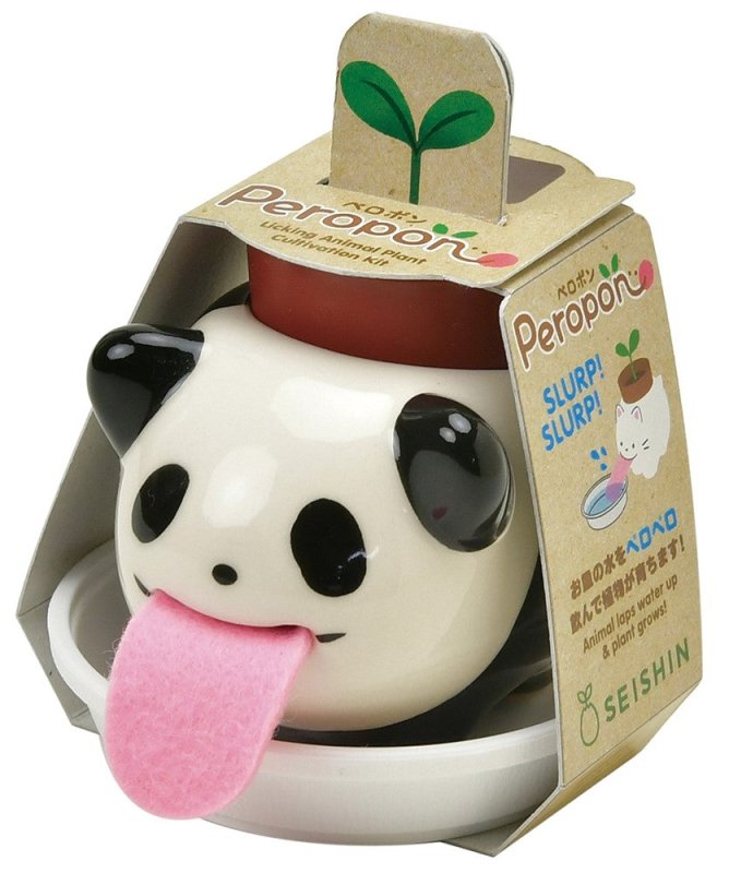 Peropon - selbstwässerndes Pflanzenset Panda - Basilikum