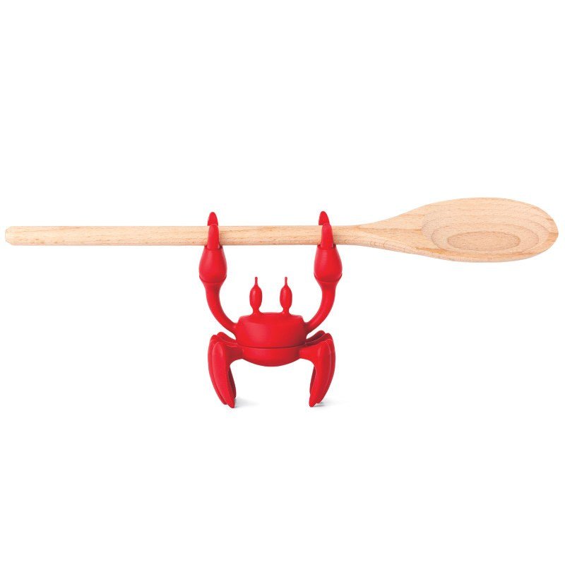 RED - Löffelhalter Topfwächter Krabbe Kochlöffel - Halter Topfdeckelwächter - Geschenkebuddy