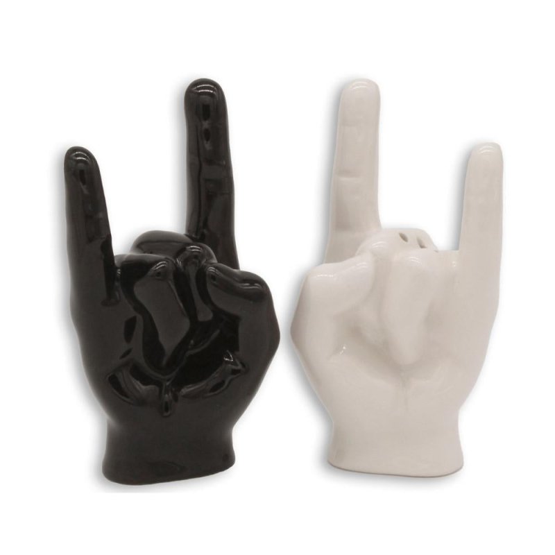 Rock Hand Salz- und Pfefferstreuer