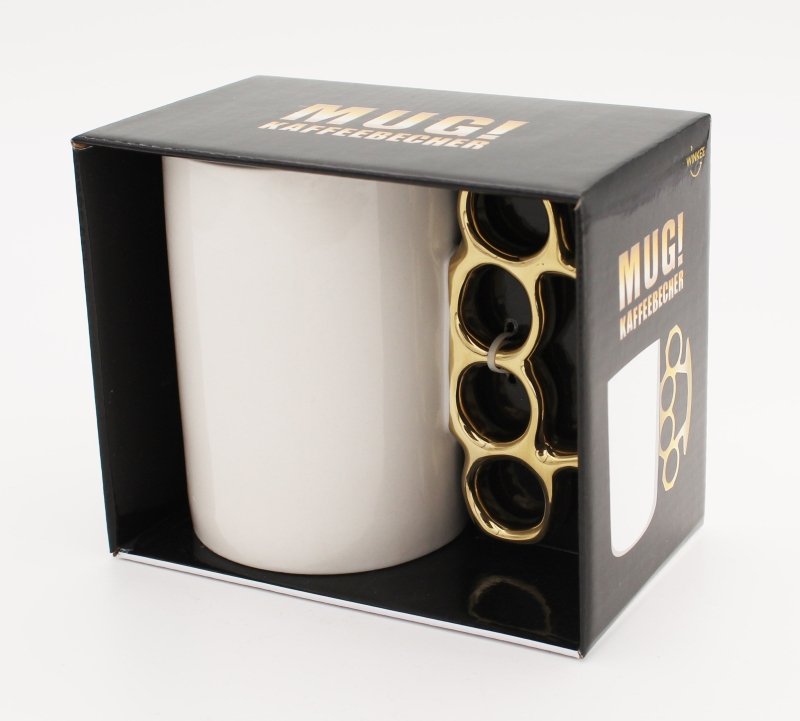 Schlagring Kaffeebecher | Knuckleduster Mug - Geschenkebuddy