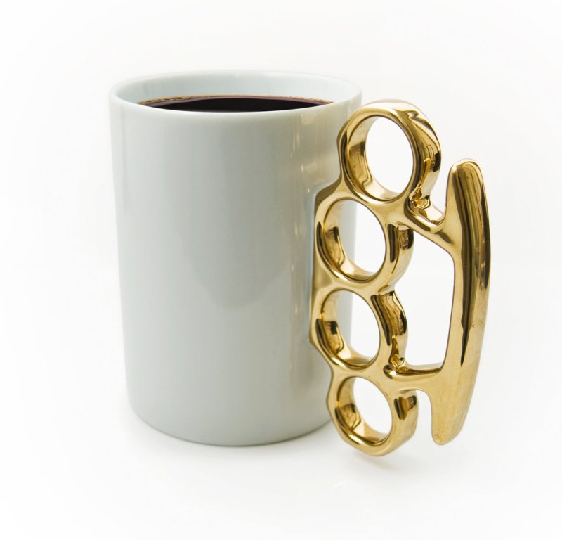 Schlagring Kaffeebecher | Knuckleduster Mug - Geschenkebuddy