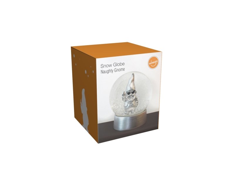 Schneekugel Zwerg silber