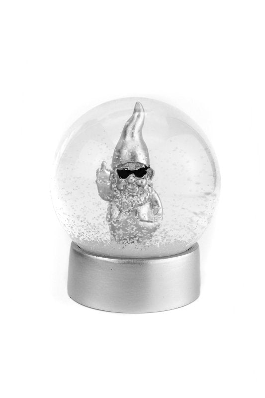 Schneekugel Zwerg silber
