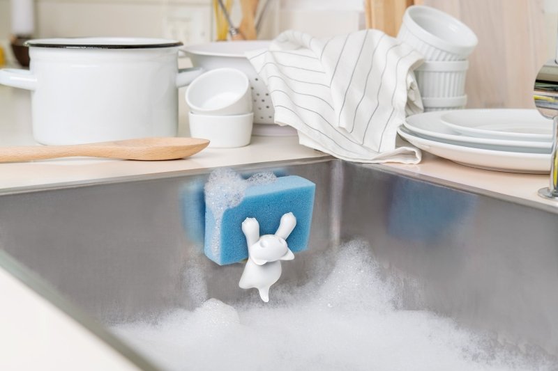 Scrubby Schwammhalter Katze Weiß