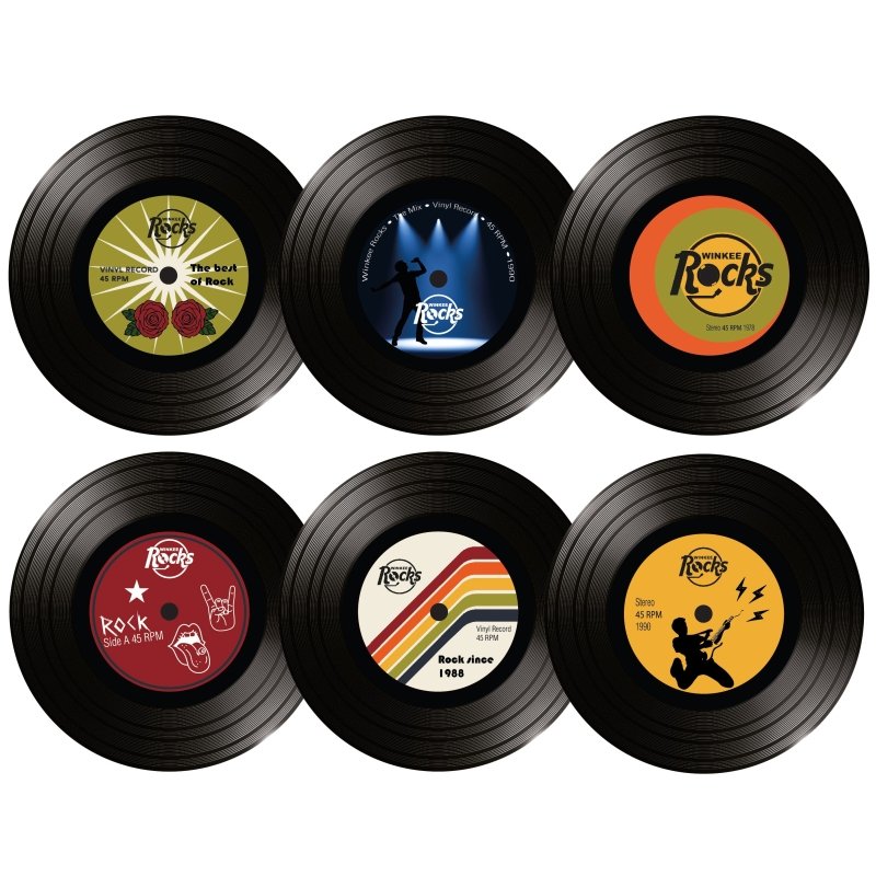 Vinyl Rock Untersetzer - Geschenkebuddy