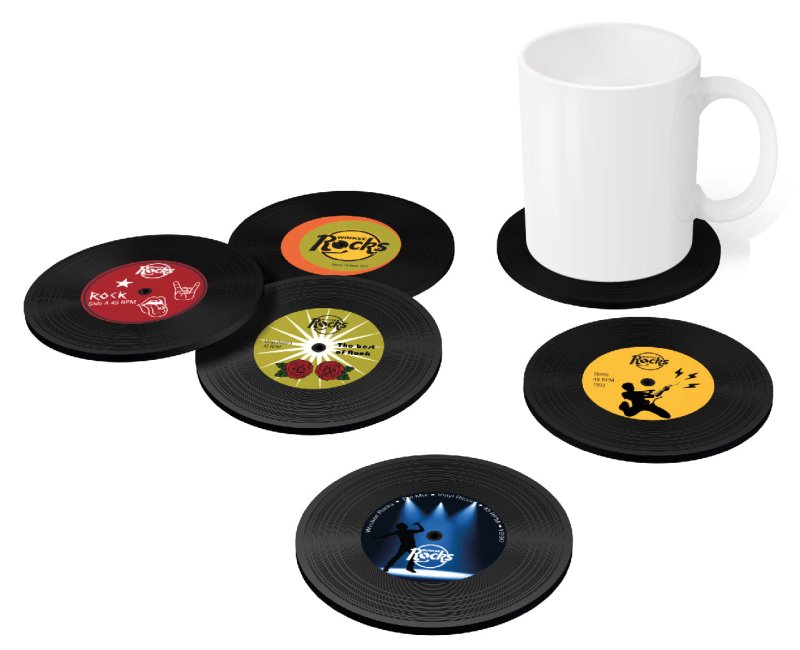 Vinyl Rock Untersetzer - Geschenkebuddy