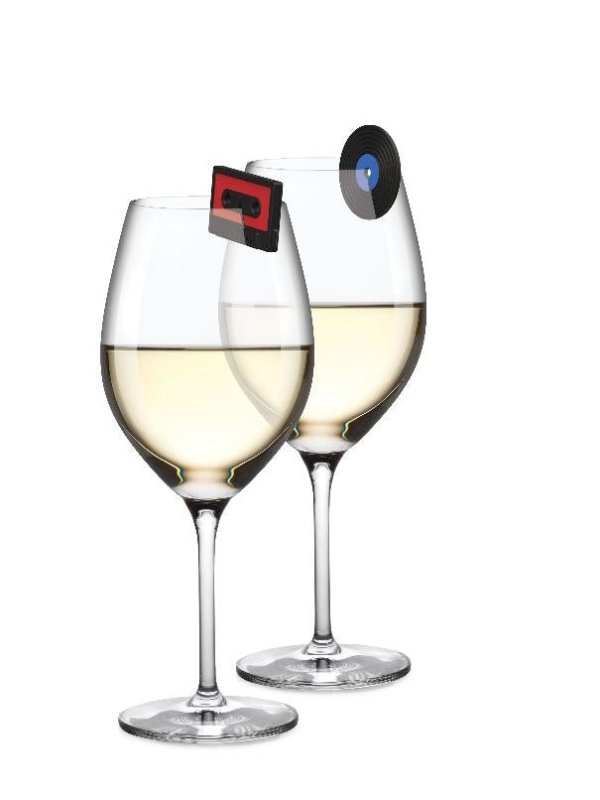 Vinyl und Kassetten Glasmarker 6er Set - Geschenkebuddy