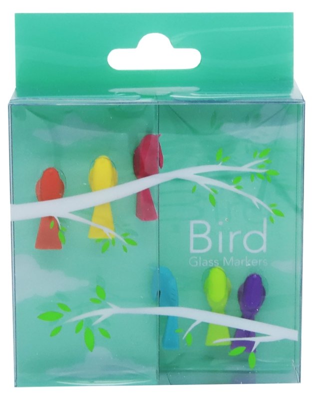 Vogel Glasmarker 🦜 - Geschenkebuddy