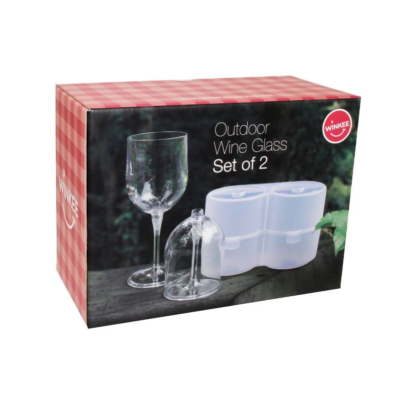 Winkee - 2 Weingläser für Camping - Inklusive Transportverpackung - Geschenkebuddy