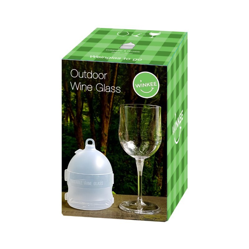 Winkee - 2x 1 Weinglas für Camping - Inklusive Transportverpackungen