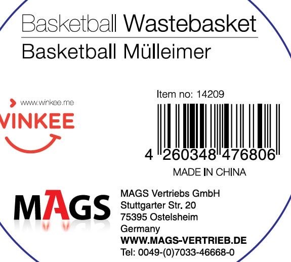 Winkee - Basketball Korb Papierkorb - Geschenkebuddy