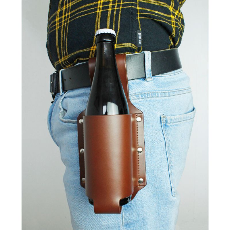 Winkee - Bier Holster aus Leder - Geschenkebuddy