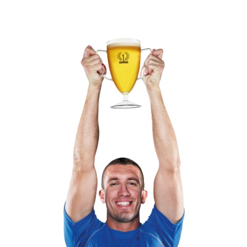 Winkee - Bier Pokal | Personalisiertes Bierglas | 0,5 L Bierkrug Trophäe - Geschenkebuddy
