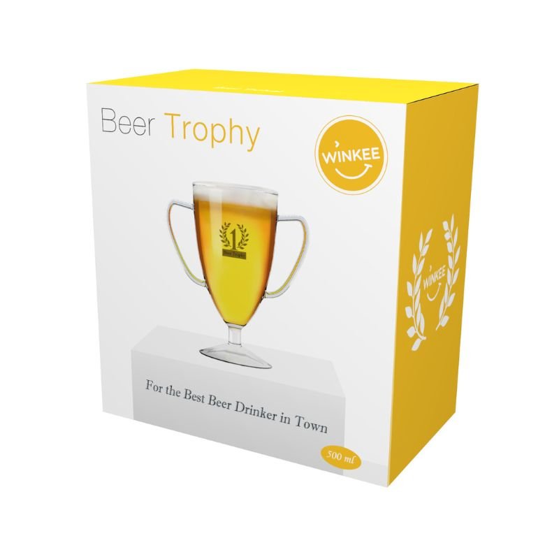Winkee - Bier Pokal | Personalisiertes Bierglas | 0,5 L Bierkrug Trophäe - Geschenkebuddy