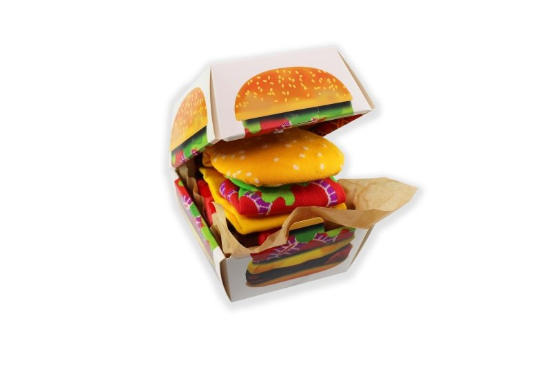 Winkee - Burger Socken 2 Paar 🍔 - Geschenkebuddy