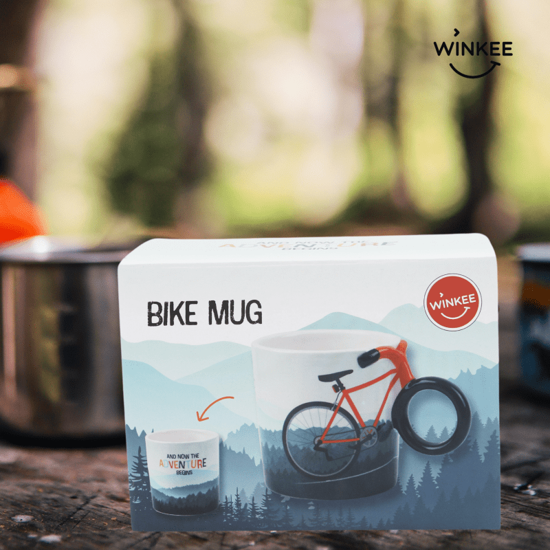 Winkee - Fahrrad Kaffeetasse | Die stylische Keramiktasse - Geschenkebuddy