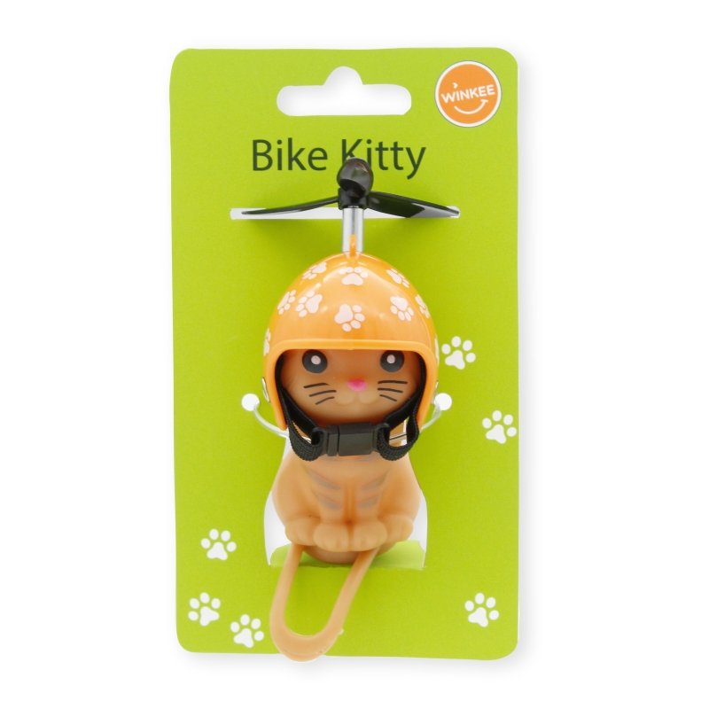 Winkee - Fahrrad Kätzchen | Maskottchen mit Helm und Propeller - Geschenkebuddy