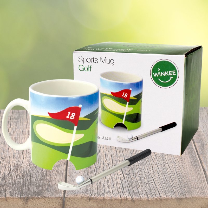 Winkee - Golf Tasse - Der Sport Kaffee Pott für Golf Fans - Geschenkebuddy