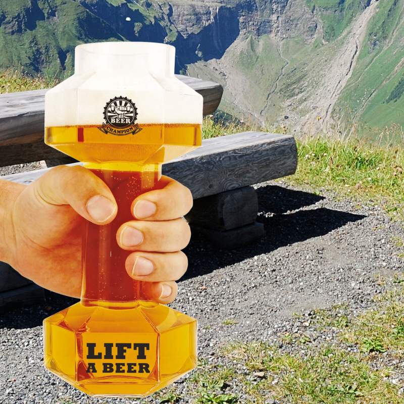 Winkee - Hantel Bierglas - Das Fitnessstudio für Bierliebhaber - Geschenkebuddy