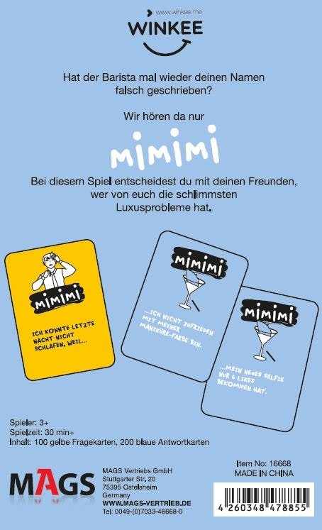 Winkee - Mimimi - Das Quiz Kartenspiel der Luxusprobleme - Geschenkebuddy