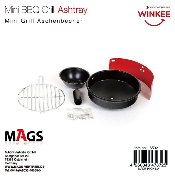 Winkee - Mini Grill Aschenbecher - Geschenkebuddy